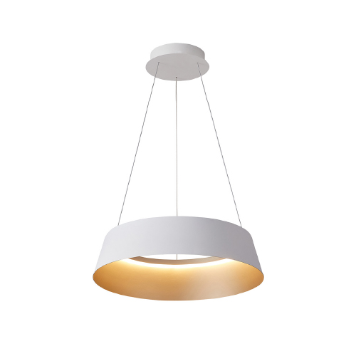 COLGANTE DE LED DIM 50W 3000K BLANCO C/ INT CHAMPAGNE 54CM